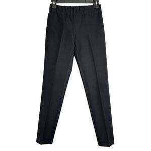 JOSEPH Gabardine Pull-On Slim Pant SIZE 36 US 4 Black Elastic Waist FRANCE